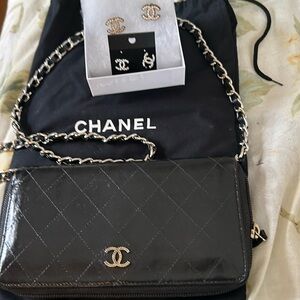 Chanel cross body/credit card holder